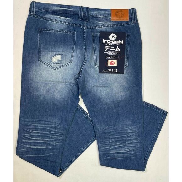 Iro-Ochi. Men's RPM Biker Jeans  - Trigger Wash - Premium Denim size 32 - Picture 3 of 6
